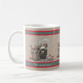 素朴クリスマスヴィンテージオールドワールドサンタクロース コーヒーマグカップ (左)