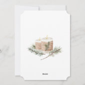 素朴クリスマス乾葉ホリデーカード シーズンカード (裏面)