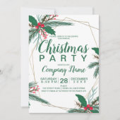 素朴クリスマス企業のミスタントー金ゴールド枠 招待状 (正面)