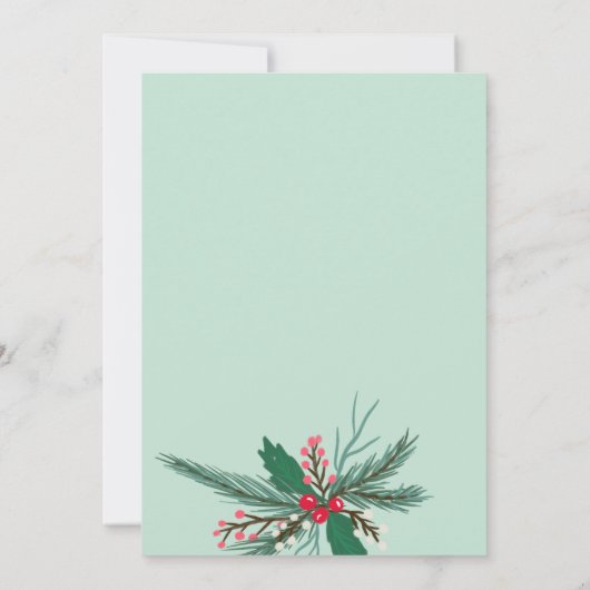 素朴クリスマス企業のミスタントー金ゴールド枠 招待状 (裏面)