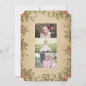 素朴クリスマス伝統的フラットホリデーフォト シーズンカード (裏面)