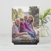 素朴クリスマス伝統的フラットホリデーフォト シーズンカード (スタンド正面)