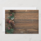 素朴クリスマス写真ホリデーカード シーズンカード (裏面)