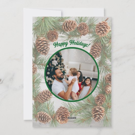 素朴クリスマス写真Yuletide挨拶 シーズンカード (裏面)