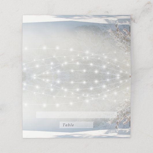 素朴クリスマス冬のウェディングエスコート座席表 プレイスカード (外部開封)