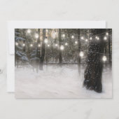 素朴クリスマス冬のウッドラ結婚ンド 招待状 (裏面)