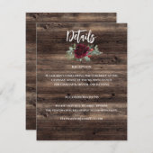 素朴クリスマス冬の木結婚の木 エンクロージャーカード (正面/裏面)