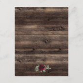 素朴クリスマス冬の木結婚の木 エンクロージャーカード (裏面)