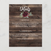 素朴クリスマス冬の木結婚の木 エンクロージャーカード (正面)