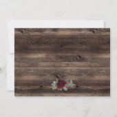 素朴クリスマス冬の結婚式リハーサル 招待状 (裏面)