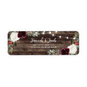 素朴クリスマス冬の結婚式差出人住所 ラベル (正面)