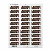 素朴クリスマス冬の結婚式差出人住所 ラベル (フルシート)