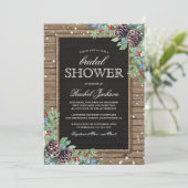 素朴クリスマス冬ブライダルシャワー 招待状 (スタンド正面)