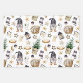 素朴クリスマス国の格言と装飾 ラッピングペーパーシート (正面3)