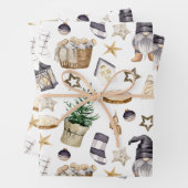 素朴クリスマス国の格言と装飾 ラッピングペーパーシート (インサイチュ)