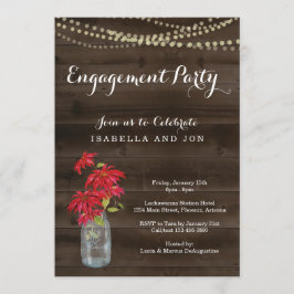 素朴クリスマス婚約パーティ招待状 招待状