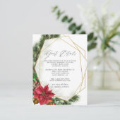 素朴クリスマス幾何結婚詳細 エンクロージャーカード (スタンド正面)