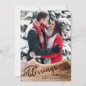 素朴クリスマス恵み独身の写真 シーズンカード (正面)