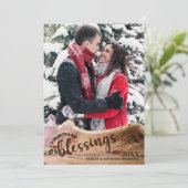 素朴クリスマス恵み独身の写真 シーズンカード (スタンド正面)