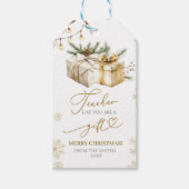 素朴クリスマス感謝先生ギフトラベル ギフトタグ (正面)