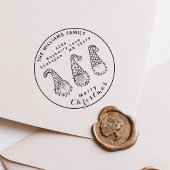 素朴クリスマス格言差出人住所 ラバースタンプ