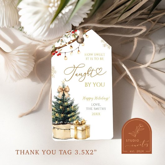 素朴クリスマス甘い先生鑑賞ラベル ギフトタグ