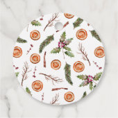 素朴クリスマス結婚のメッセージカード フェイバータグ (裏面)