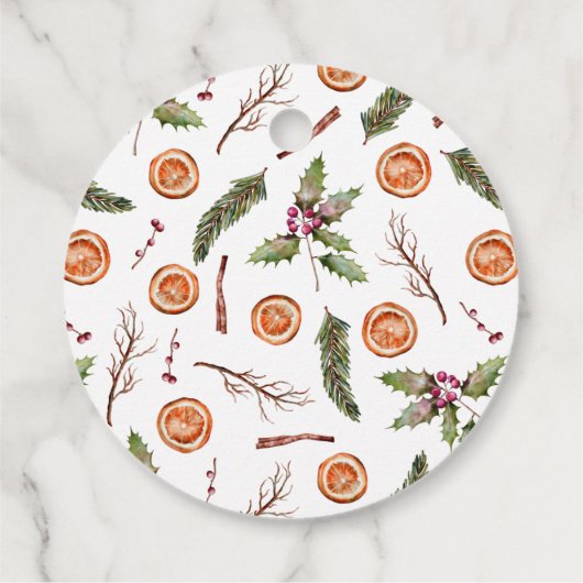 素朴クリスマス結婚のメッセージカード フェイバータグ (裏面)