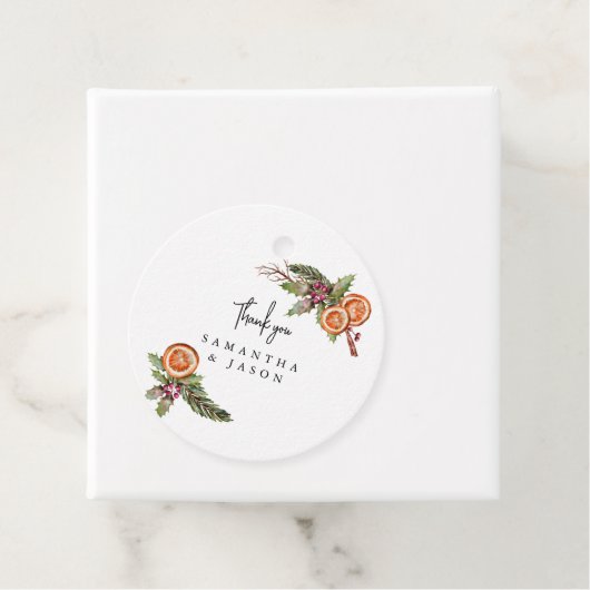 素朴クリスマス結婚のメッセージカード フェイバータグ (インサイチュ)