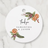 素朴クリスマス結婚のメッセージカード フェイバータグ (正面)