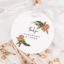 素朴クリスマス結婚のメッセージカード フェイバータグ