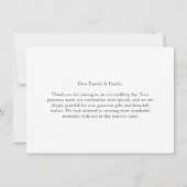 素朴クリスマス結婚の緑 サンキューカード (裏面)