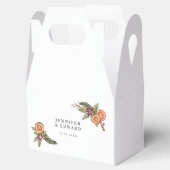 素朴クリスマス結婚の緑 フェイバーボックス (オープン)