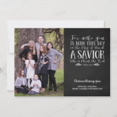 素朴クリスマス詩タイポグラフィホリデー写真 シーズンカード (正面)