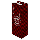 素朴クリスマス赤いプレカスタムイド ワインギフトバッグ (裏面アングル)