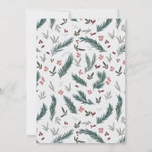 素朴クリスマス雪の地球フローラ家族の写真 シーズンカード (裏面)