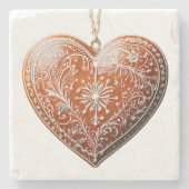 素朴クリスマス飾Cookie休日 ストーンコースター (正面)