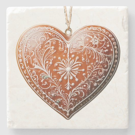 素朴クリスマス飾Cookie休日 ストーンコースター (正面)