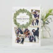 素朴クリスマス5フォトコラージグリーナリーリース シーズンカード (スタンド正面)