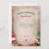 素朴クリスマス・イブ、ラフ・コリー・ファミリー – カード (裏面)