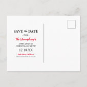 素朴クリスマス・ホリデー・パーティー インビテーションポストカード (裏面)