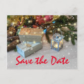 素朴クリスマス・ホリデー・パーティー インビテーションポストカード (正面)