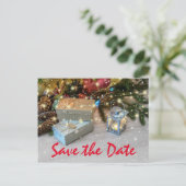 素朴クリスマス・ホリデー・パーティー インビテーションポストカード (スタンド正面)