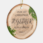 素朴クリスマス – Our 1st Christmas Together セラミックオーナメント (左)