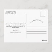 素朴クリスマスBurlapモノグラムフォトホリデーポー ポストカード (裏面)