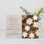 素朴クリスマスCookie交換ホリデーパーティー 招待状 (スタンド正面)