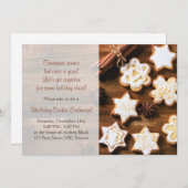 素朴クリスマスCookie交換ホリデーパーティー 招待状 (正面/裏面)