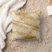 素朴クリームベージュレース葉ズ クッション (ブランケット)