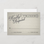 素朴クリーム色の応答は衰退します 出欠カード (正面/裏面)