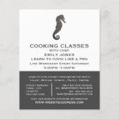 素朴クレイの乗馬、魚介類、料理クラス チラシ (正面)